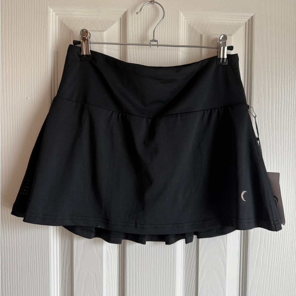NWT ZYIA ACTIVE Chill Clubhouse Skort Black Athletic Skirt Shorts Pleated XS, S